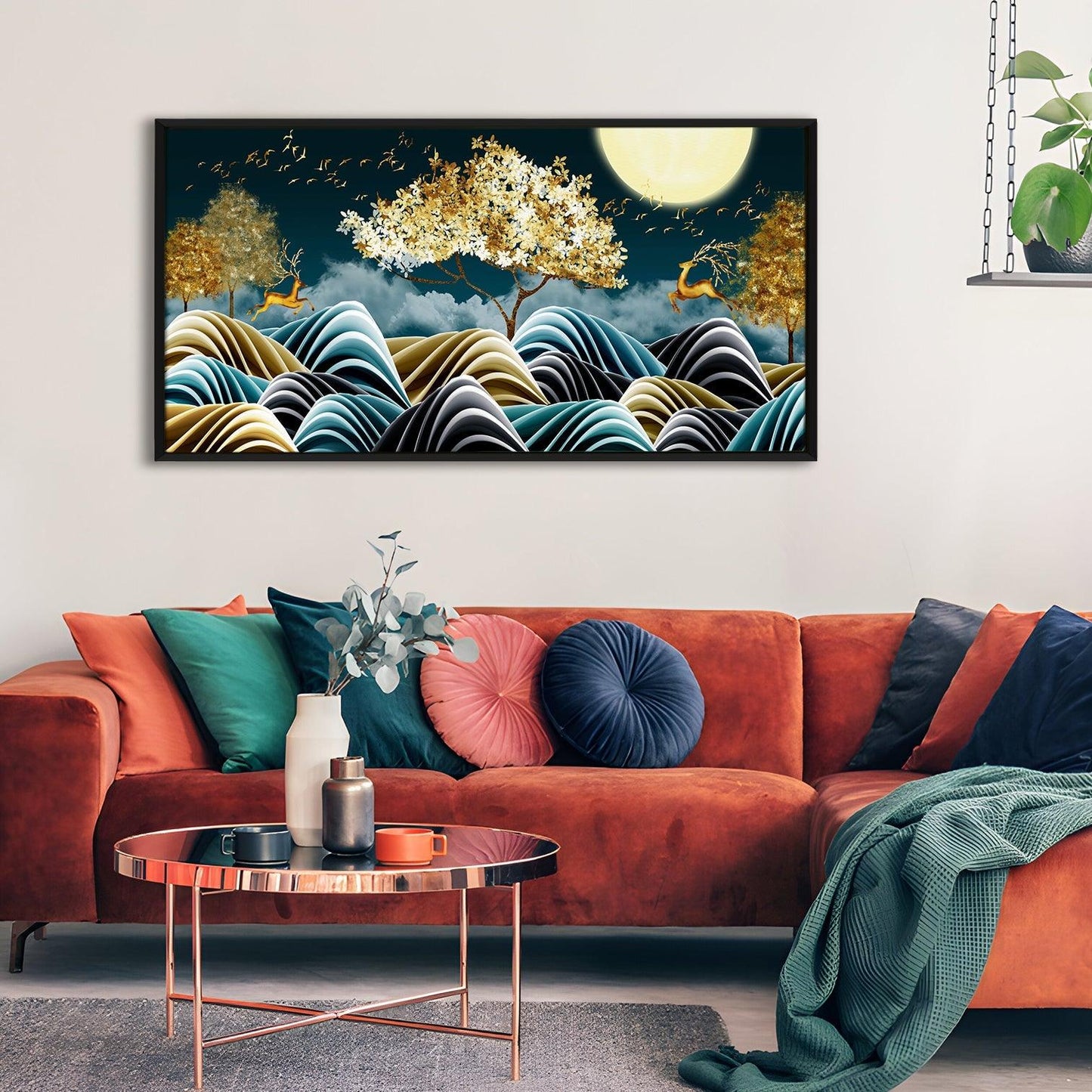 Amazing Wildlife Wall Art. Large Canvas Paintings. Framed Digital Reprints of Jungle, Wildlife, Animals and Birds 24 Inch x 48 Inch (WBWA13) - Khirki.in
