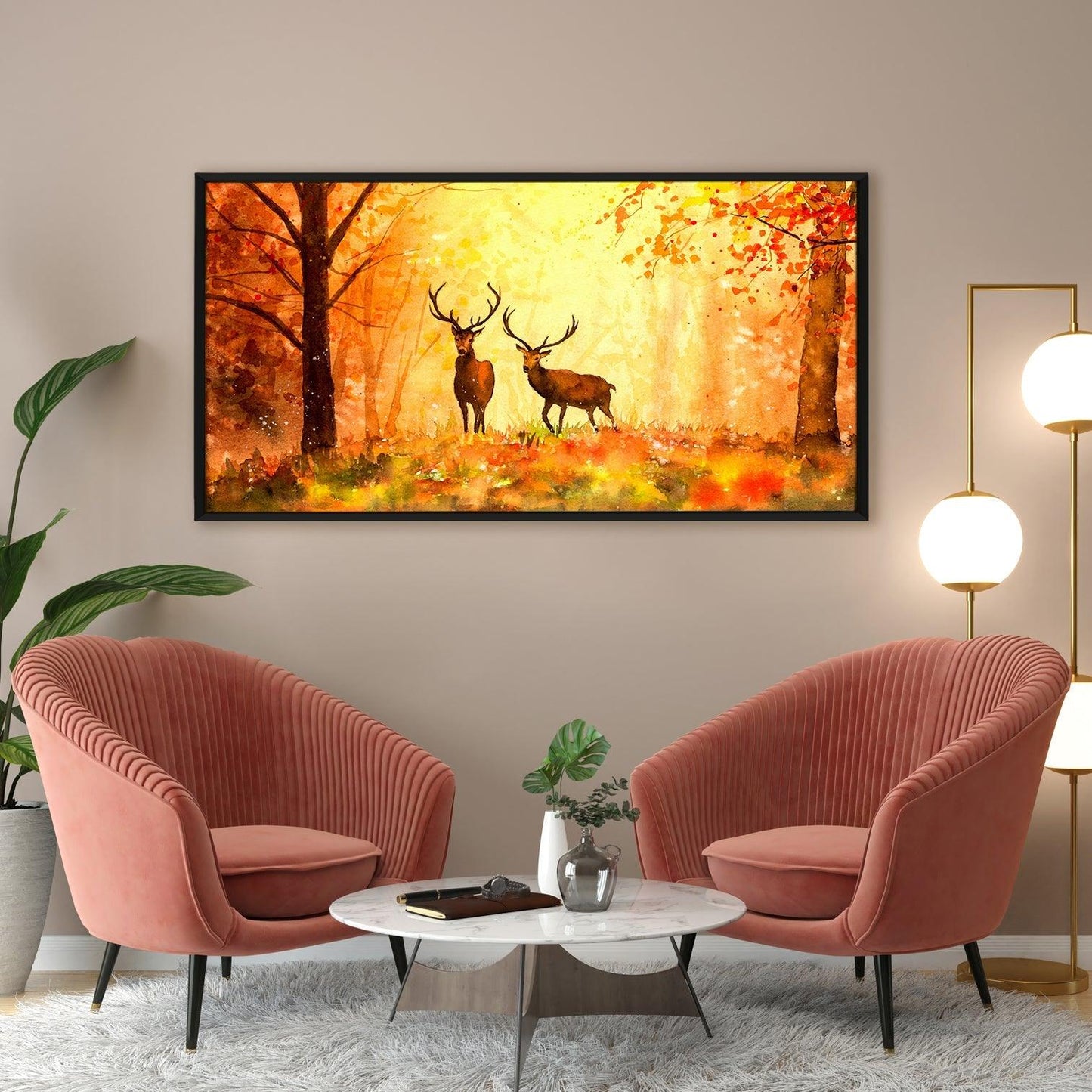 Amazing Wildlife Wall Art. Large Canvas Framed Digital Reprints of Jungle, Wildlife, Animals and Birds. Ready To Hang. Size: 24 Inch x 48 Inch (WBWA30) - Khirki.in