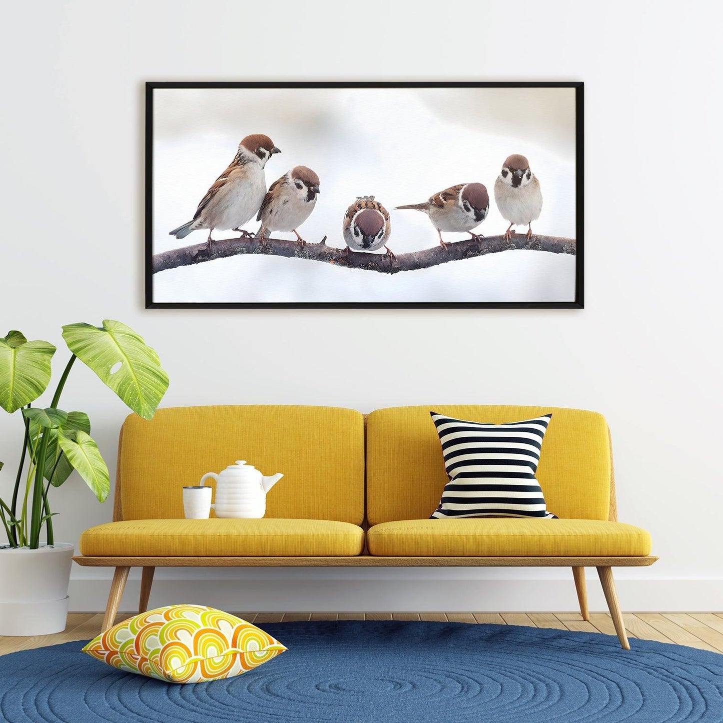 Amazing Wildlife Wall Art. Large Canvas Framed Digital Reprints of Jungle, Wildlife, Animals and Birds. Ready To Hang. Size: 24 Inch x 48 Inch (WBWA29) - Khirki.in