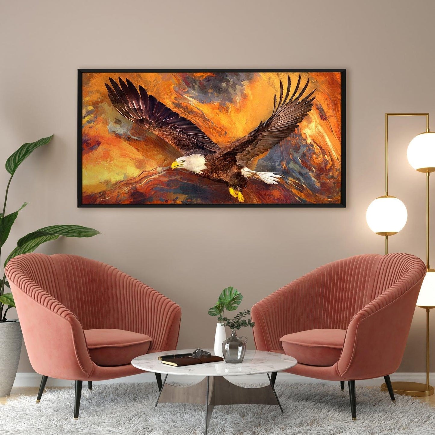 Amazing Wildlife Wall Art. Large Canvas Framed Digital Reprints of Jungle, Wildlife, Animals and Birds. Ready To Hang. Size: 24 Inch x 48 Inch (WBWA46) - Khirki.in