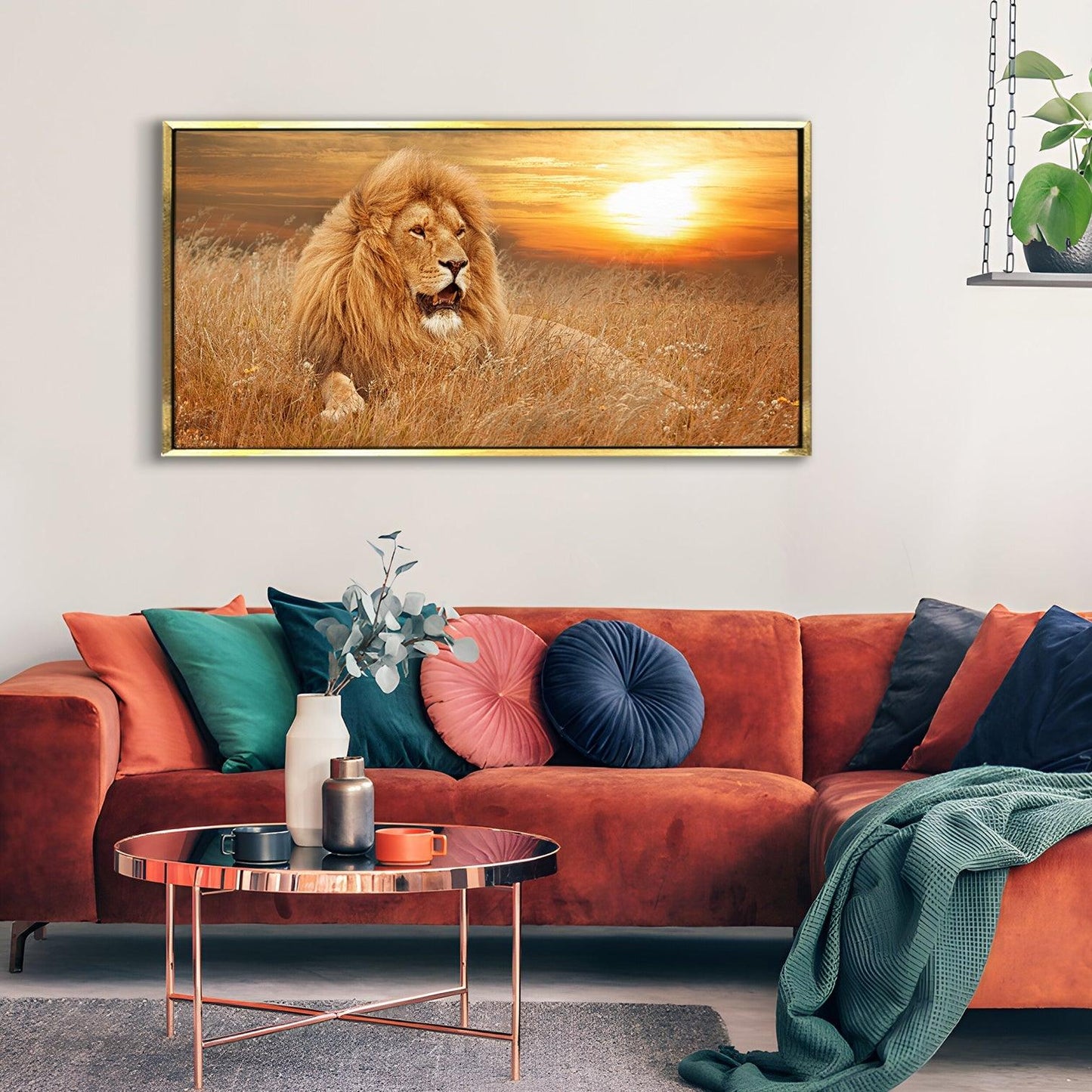 Amazing Wildlife Wall Art. Large Canvas Framed Digital Reprints of Jungle, Wildlife, Animals and Birds. Ready To Hang. Size: 24 Inch x 48 Inch (WBWA25) - Khirki.in