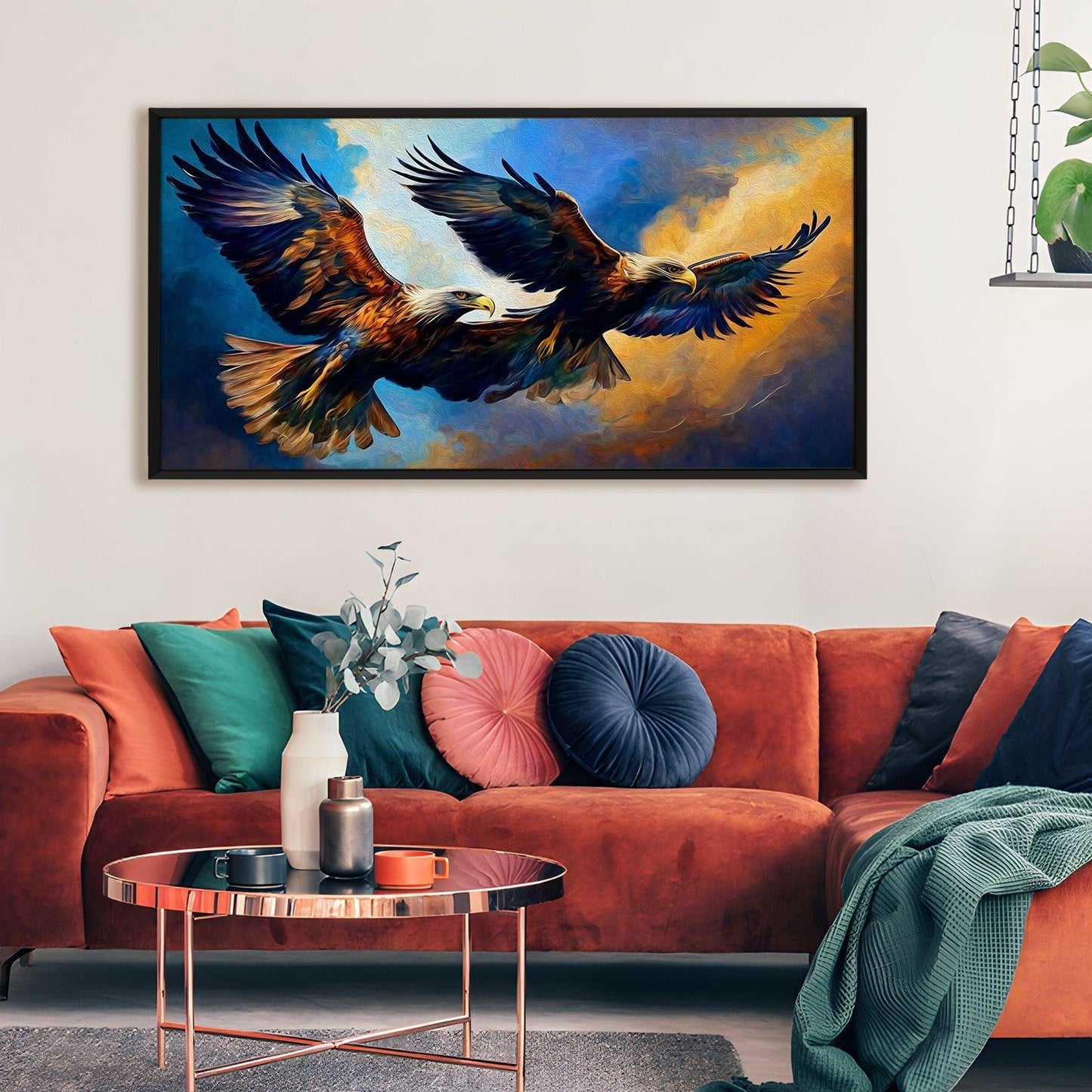 Amazing Wildlife Wall Art. Large Canvas Framed Digital Reprints of Jungle, Wildlife, Animals and Birds. Ready To Hang. Size: 24 Inch x 48 Inch (WBWA47) - Khirki.in