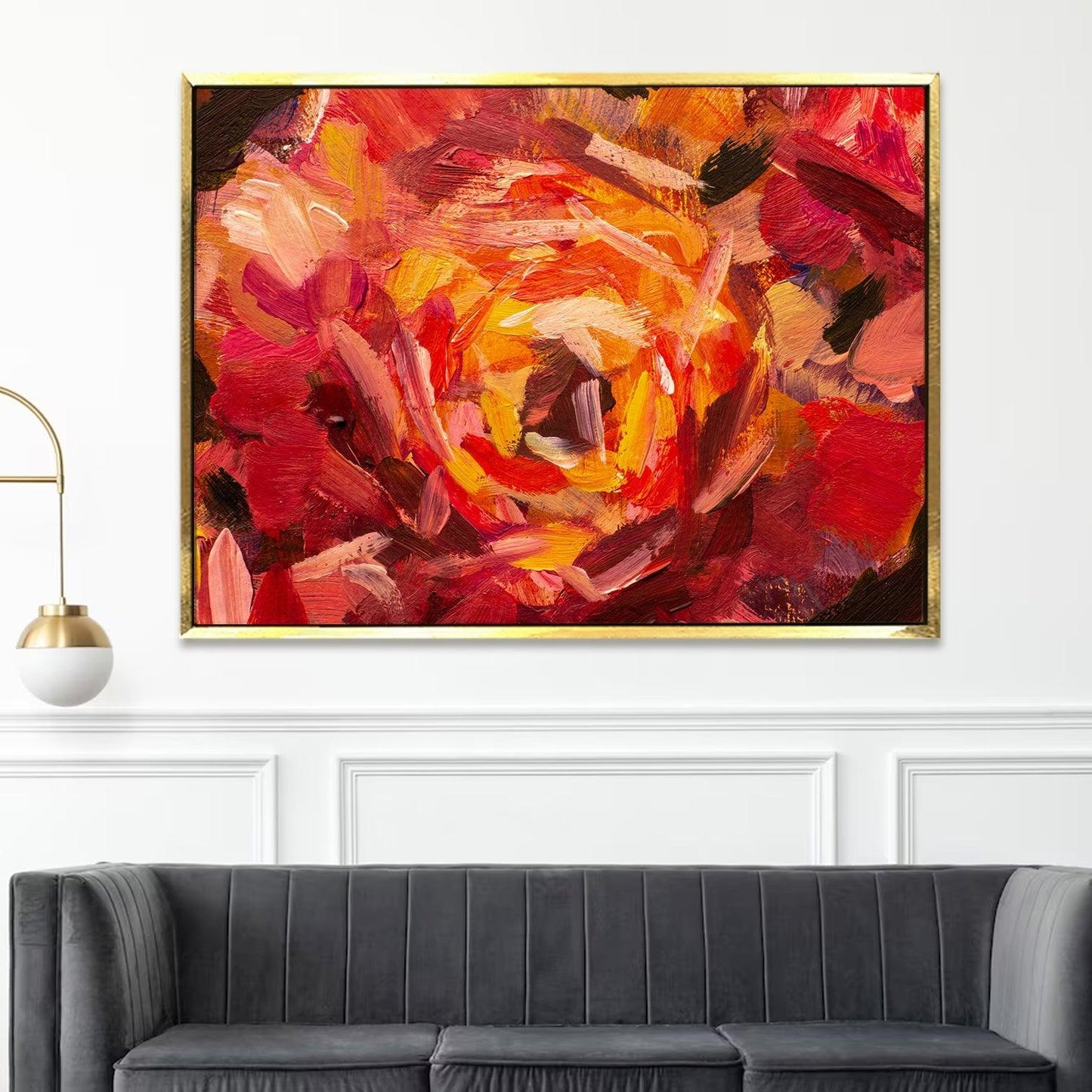 PAPER PLANE DESIGN Canvas Floral Wall Art: A Symphony of Nature's Elegance Large Size Canvas Framed Paintings For Living Room, Office, Home Decor. (FLWA18) - Khirki.in