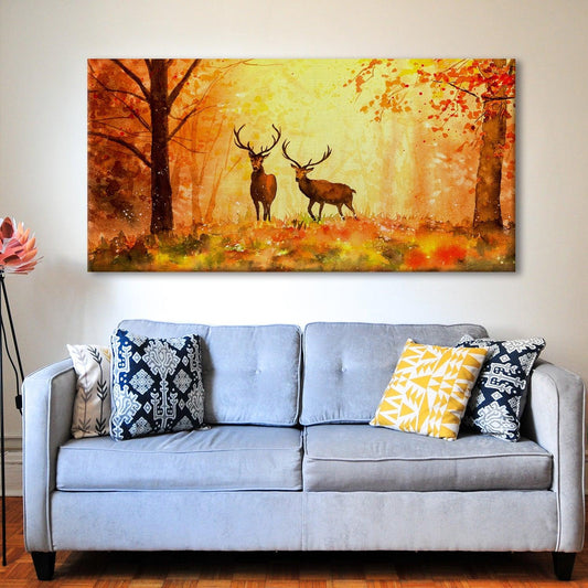 Amazing Wildlife Wall Art. Large Canvas Framed Digital Reprints of Jungle, Wildlife, Animals and Birds. Ready To Hang. Size: 24 Inch x 48 Inch (WBWA30) - Khirki.in
