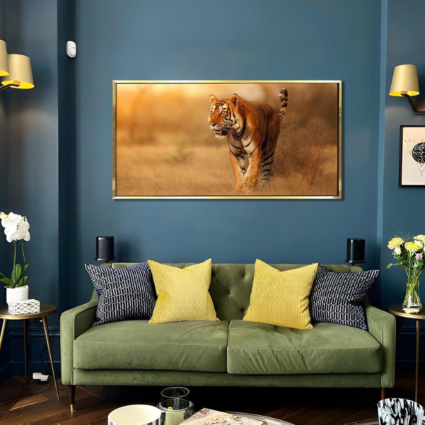 Amazing Wildlife Wall Art. Large Canvas Framed Digital Reprints of Jungle, Wildlife, Animals and Birds. Ready To Hang. Size: 24 Inch x 48 Inch (WBWA28) - Khirki.in