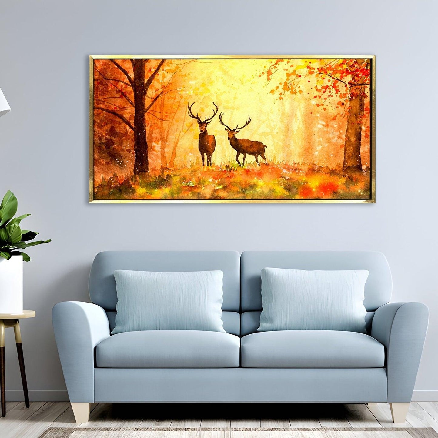 Amazing Wildlife Wall Art. Large Canvas Framed Digital Reprints of Jungle, Wildlife, Animals and Birds. Ready To Hang. Size: 24 Inch x 48 Inch (WBWA30) - Khirki.in