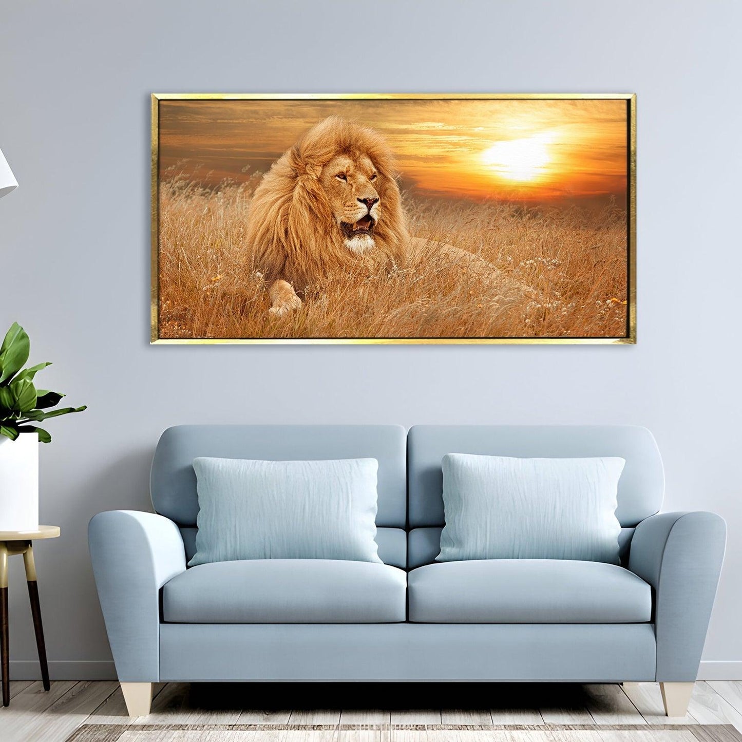 Amazing Wildlife Wall Art. Large Canvas Framed Digital Reprints of Jungle, Wildlife, Animals and Birds. Ready To Hang. Size: 24 Inch x 48 Inch (WBWA25) - Khirki.in
