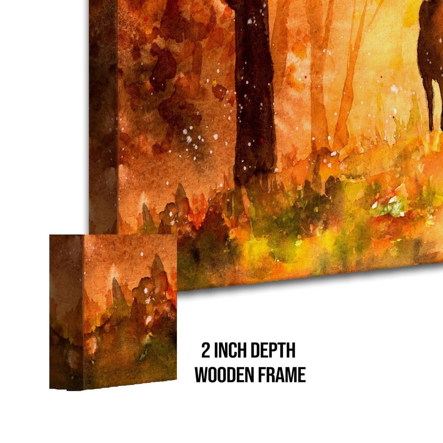 Amazing Wildlife Wall Art. Large Canvas Framed Digital Reprints of Jungle, Wildlife, Animals and Birds. Ready To Hang. Size: 24 Inch x 48 Inch (WBWA30) - Khirki.in