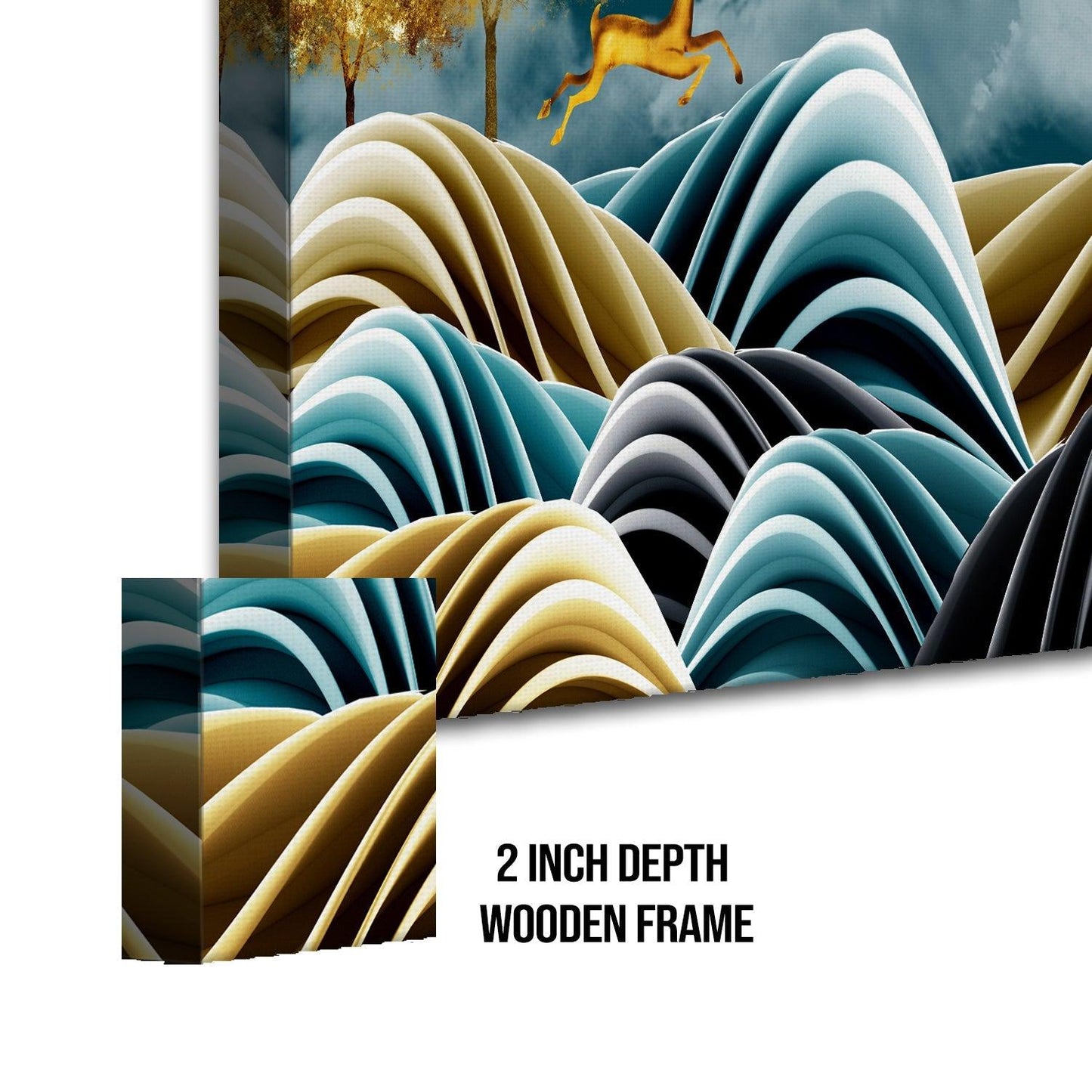 Amazing Wildlife Wall Art. Large Canvas Paintings. Framed Digital Reprints of Jungle, Wildlife, Animals and Birds 24 Inch x 48 Inch (WBWA13) - Khirki.in