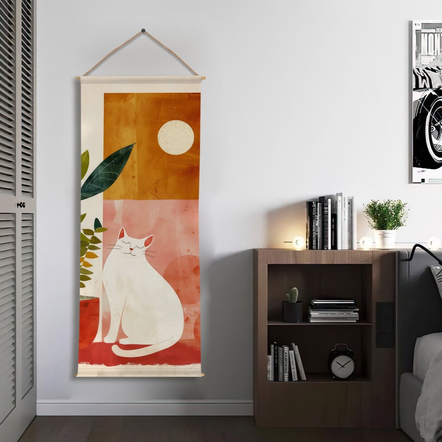 Large Wallpaper Style Wall Hanging Tapestry. Thick fabric, Ready to Hang Wall Décor. Size 24 In x 60 In. BOHOTPS003