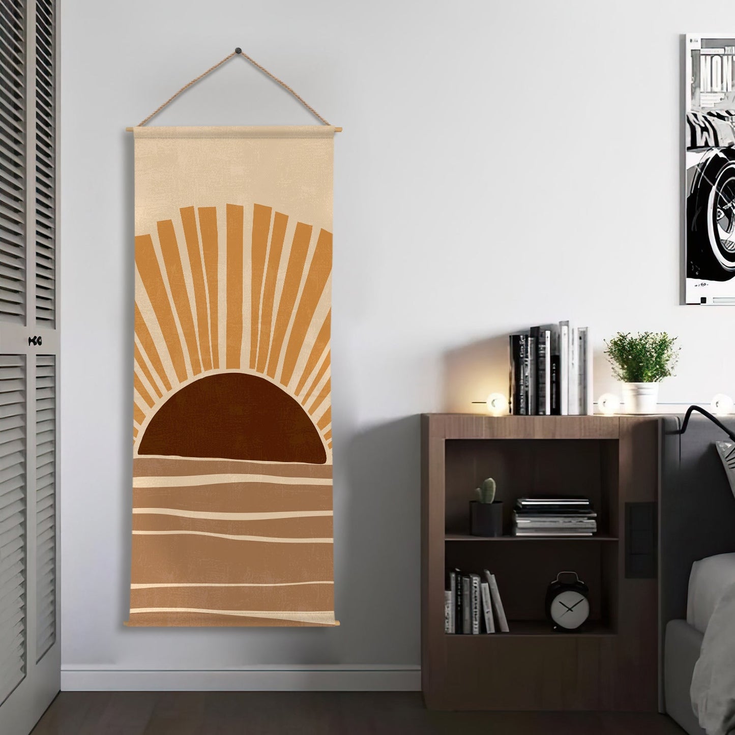 Large Wallpaper Style Wall Hanging Tapestry. Thick fabric, Ready to Hang Wall Décor. Size 24 In x 60 In. BOHOTPS006