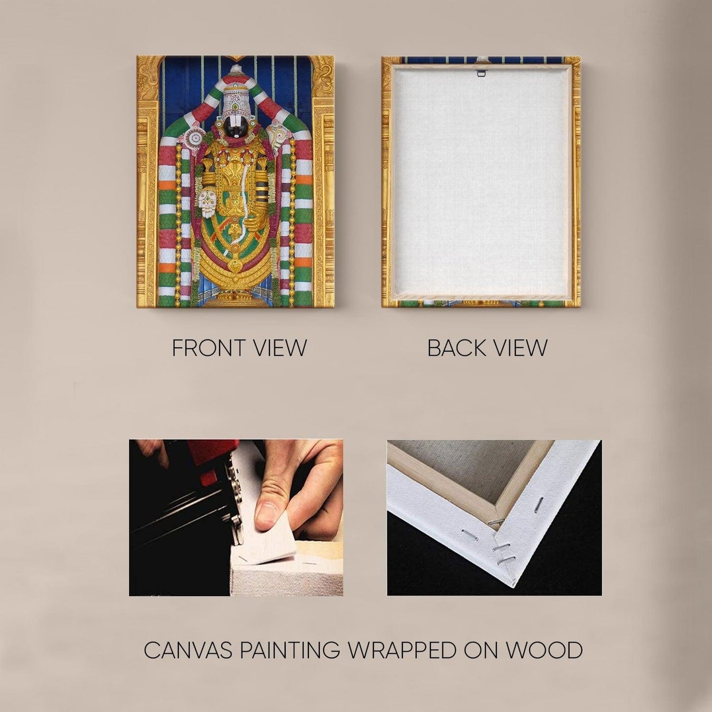 Lord Venkateswara Swamy Canvas Painting