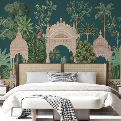 Ethnic Indian Wall Murals. Traditional Mughal Art Full Wall Wallpaper. (ETHMRL004)