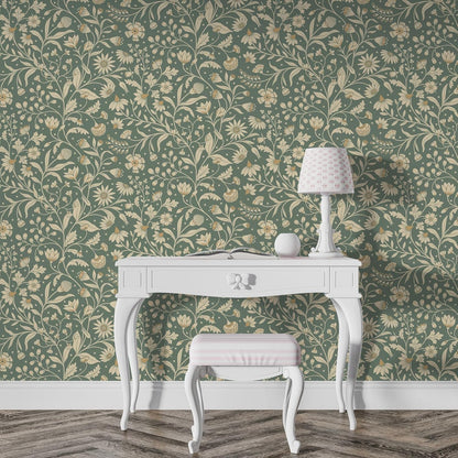 Ethnic Indian Wall Murals. Traditional Mughal Art Full Wall Wallpaper. (ETHMRL007)