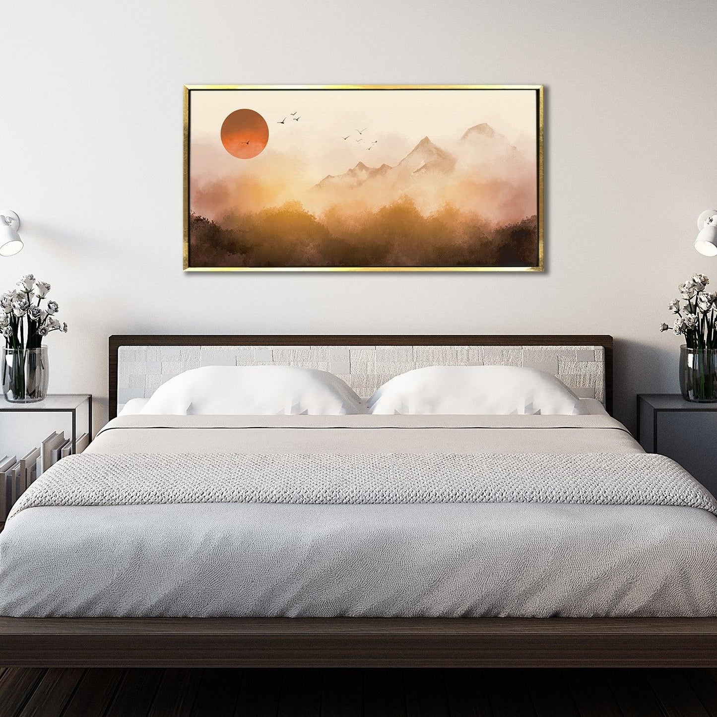 Mesmerising Landscapes Art Large Canvas Paintings. Framed Digital Reprints of Famous and Vibrant Artwork (LDWA12) - Khirki.in 