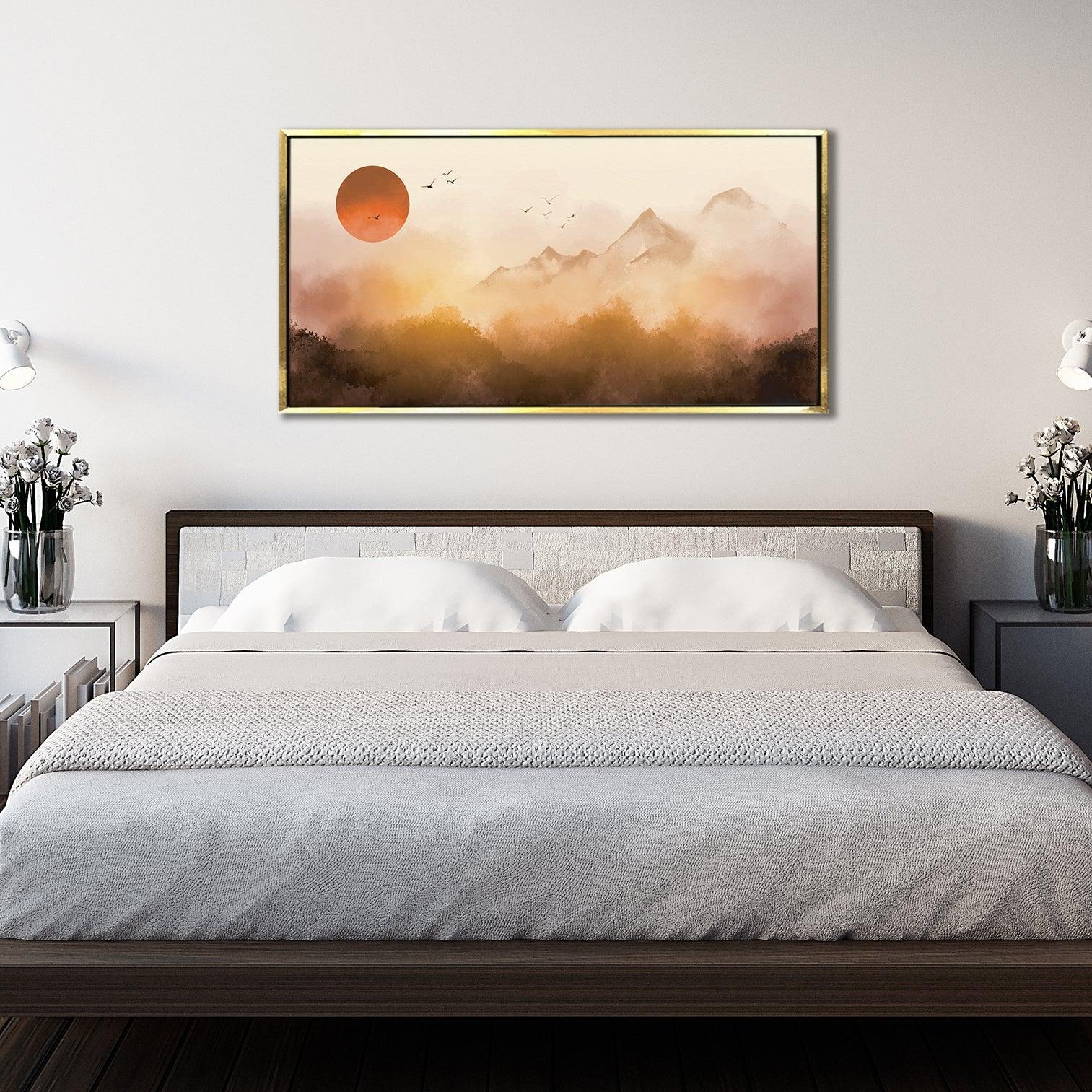 Mesmerising Landscapes Art Large Canvas Paintings. Framed Digital Reprints of Famous and Vibrant Artwork (LDWA12) - Khirki.in 