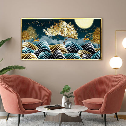Amazing Wildlife Wall Art. Large Canvas Paintings. Framed Digital Reprints of Jungle, Wildlife, Animals and Birds 24 Inch x 48 Inch (WBWA13) - Khirki.in 