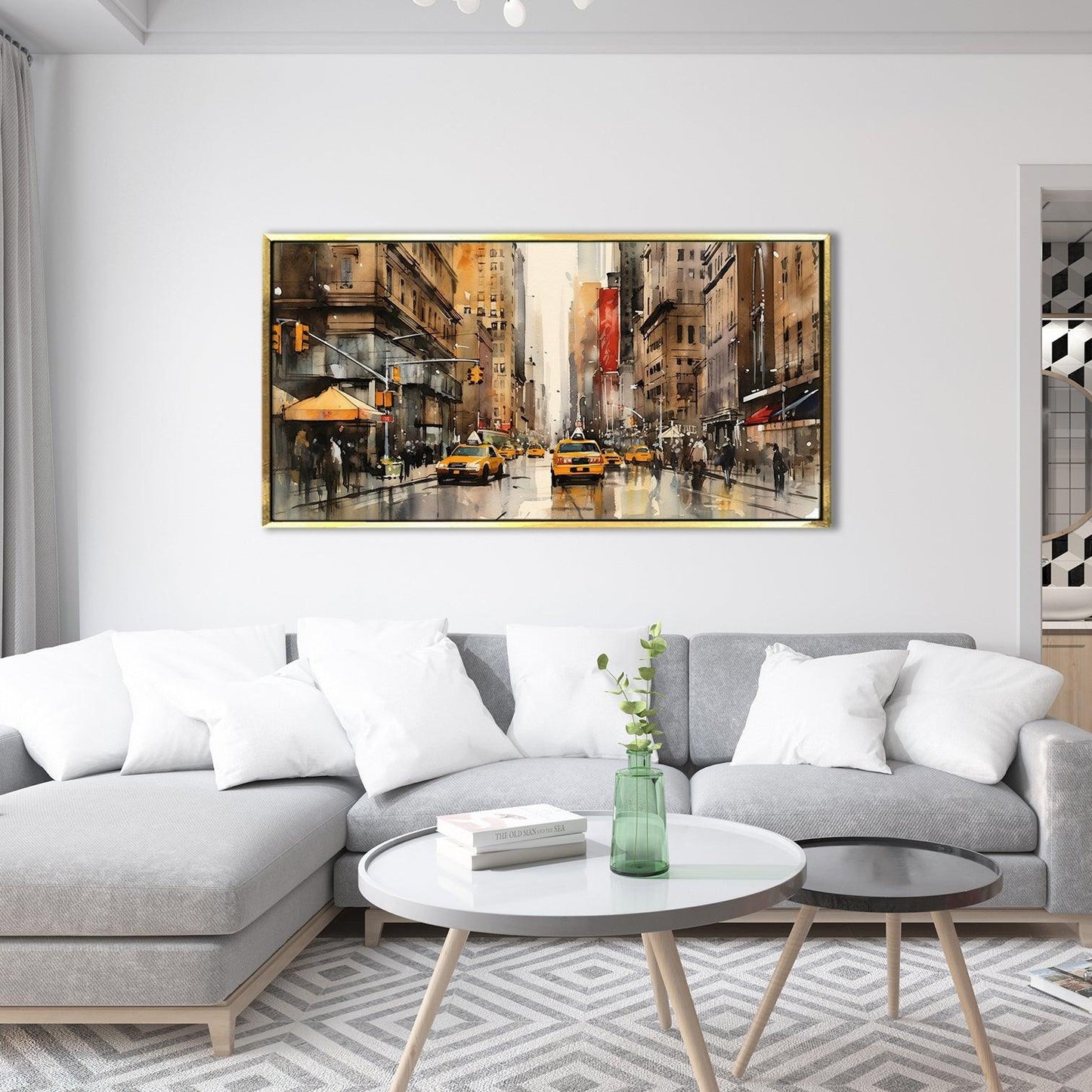 Landscapes Abstract Modern Art Large Canvas Paintings. Framed Digital Reprints of Famous and Vibrant Artwork (LDWA01) - Khirki.in 