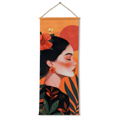 Large Wallpaper Style Wall Hanging Tapestry. Thick fabric, Ready to Hang Wall Décor. Size 24 In x 60 In. BOHOTPS001