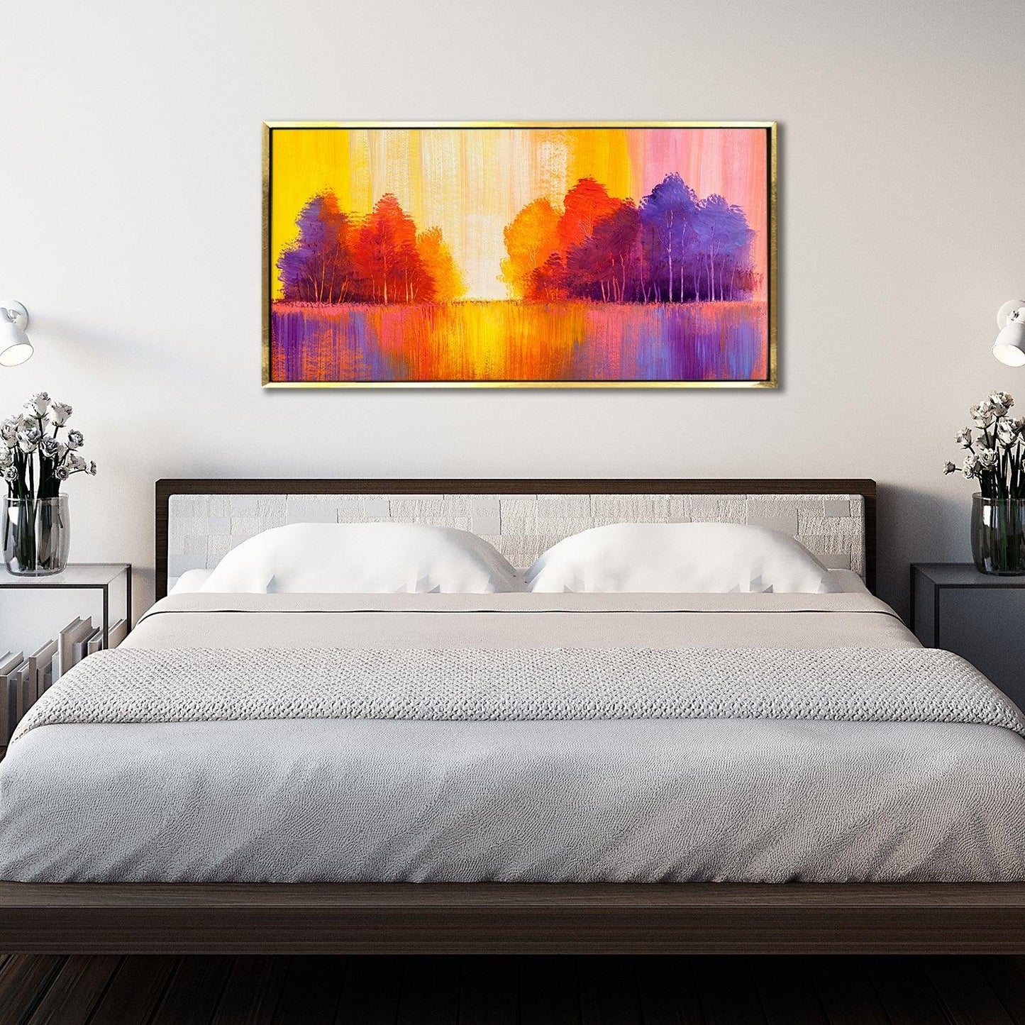 Mesmerising Landscapes Art Large Canvas Paintings. Framed Digital Reprints of Famous and Vibrant Artwork (LDWA08) - Khirki.in 