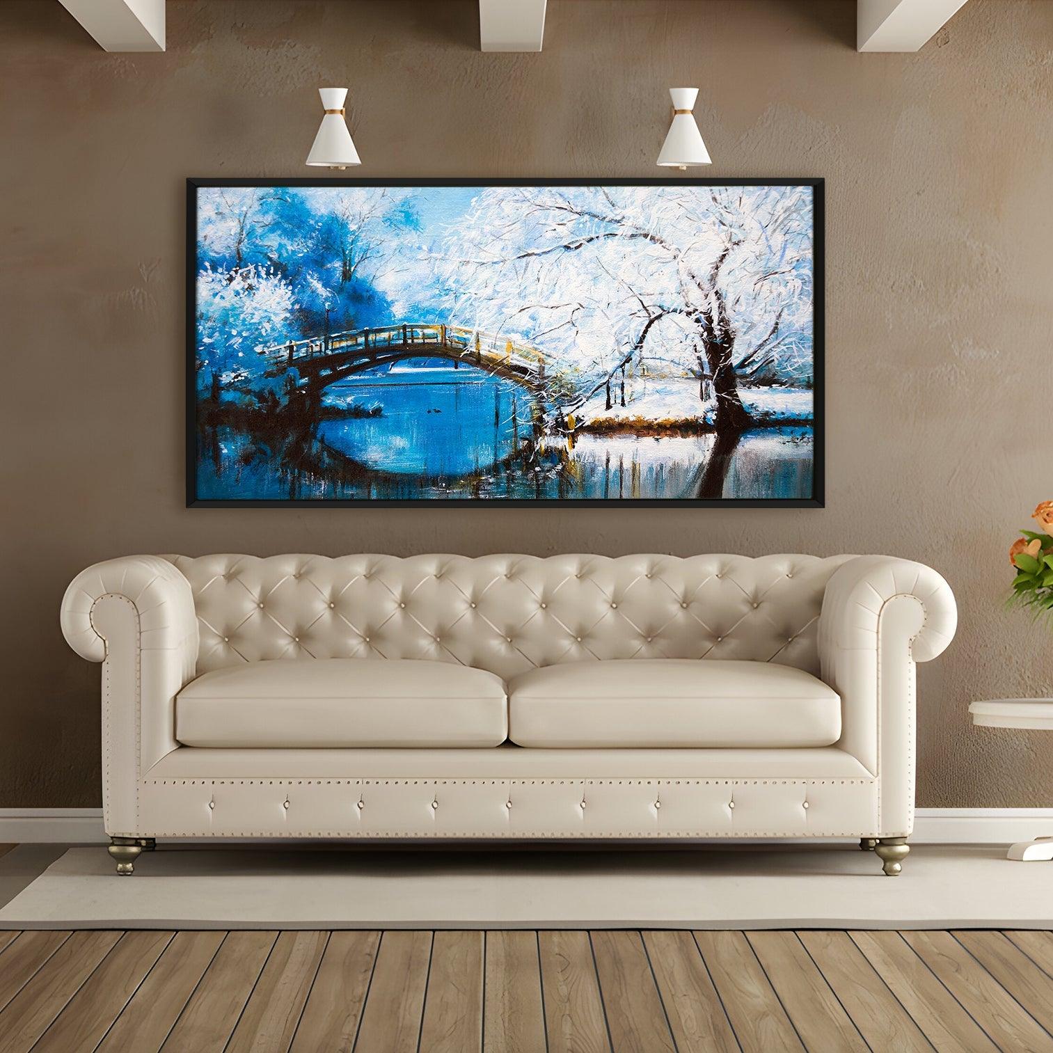 Mesmerising Landscapes Art Large Canvas Paintings. Framed Digital Reprints of Famous and Vibrant Artwork (LDWA11) - Khirki.in 