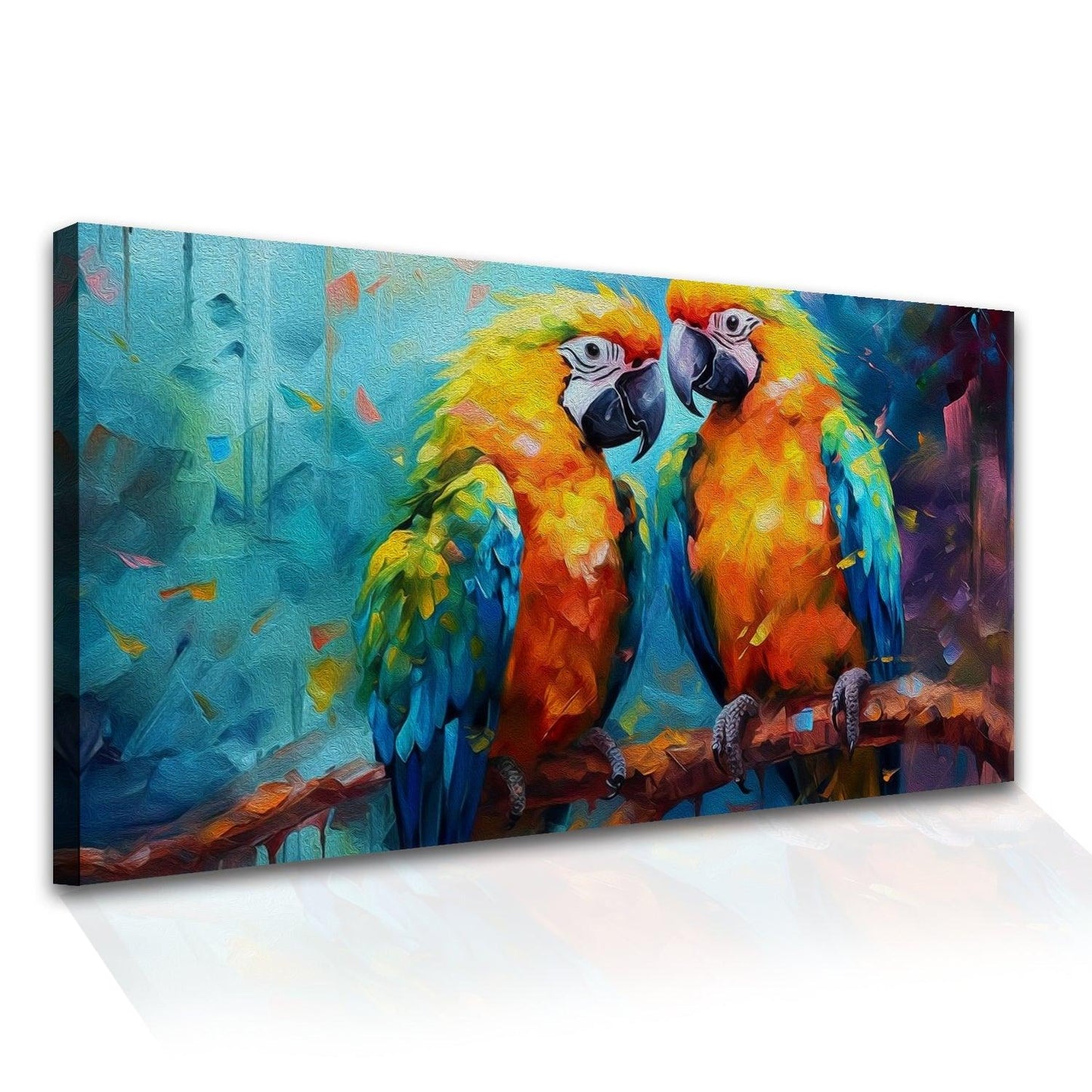 Amazing Wildlife Wall Art. Large Canvas Framed Digital Reprints of Jungle, Wildlife, Animals and Birds. Ready To Hang. Size:  24 Inch x 48 Inch (WBWA48) - Khirki.in 