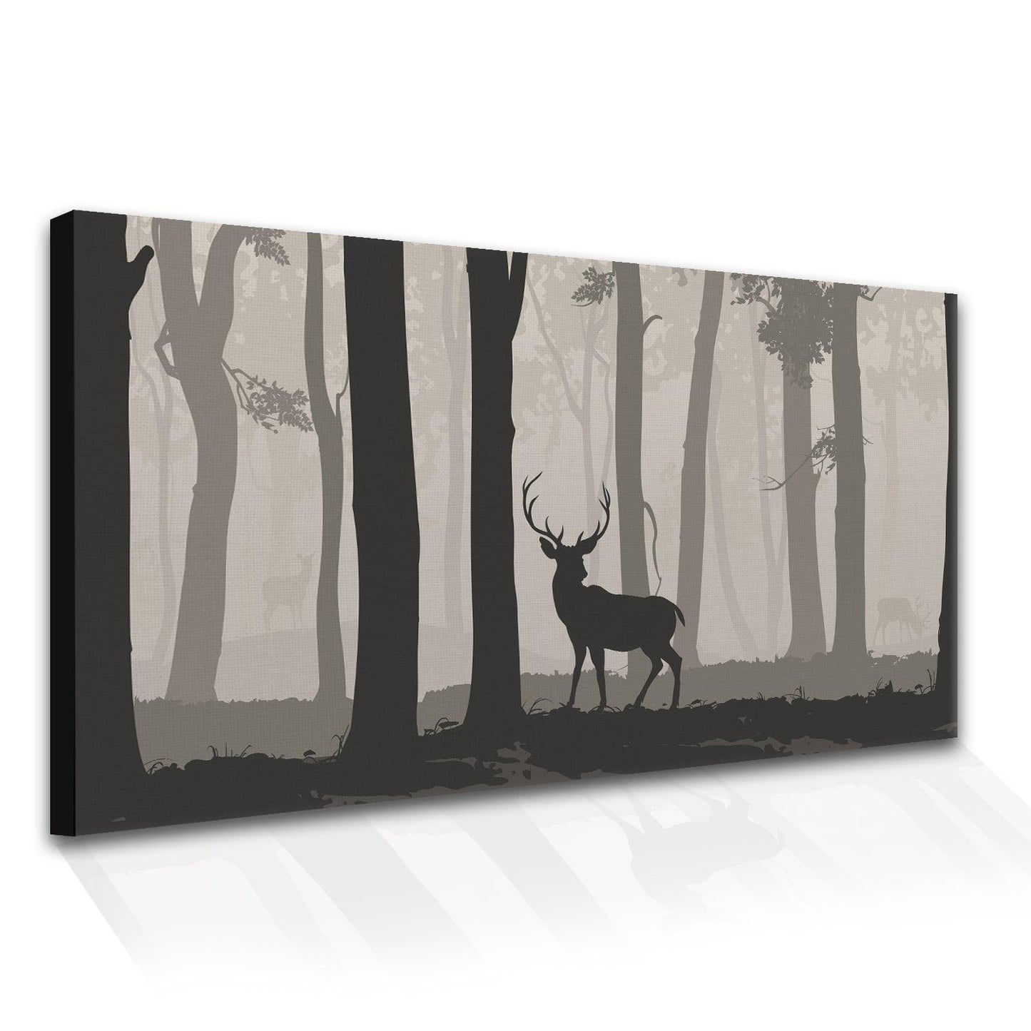 Amazing Wildlife Wall Art. Large Canvas Framed Digital Reprints of Jungle, Wildlife, Animals and Birds. Ready To Hang. Size:  24 Inch x 48 Inch (WBWA44) - Khirki.in 