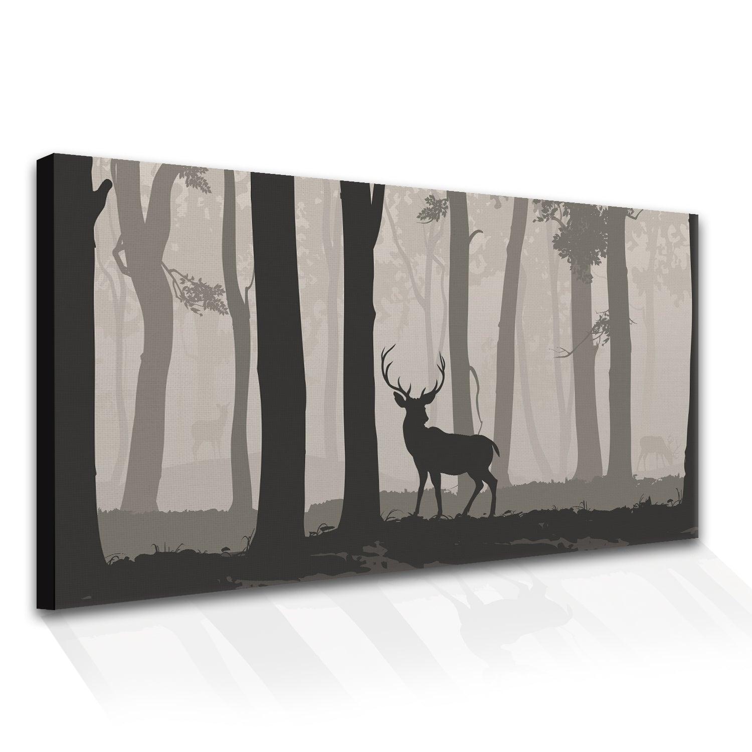 Amazing Wildlife Wall Art. Large Canvas Framed Digital Reprints of Jungle, Wildlife, Animals and Birds. Ready To Hang. Size:  24 Inch x 48 Inch (WBWA44) - Khirki.in 