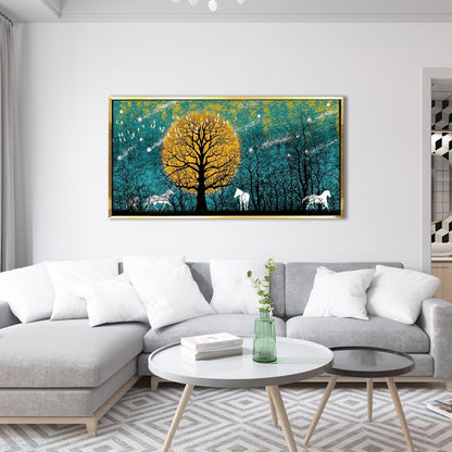 Amazing Wildlife Wall Art. Large Canvas Paintings. Framed Digital Reprints of Jungle, Wildlife, Animals and Birds 24 Inch x 48 Inch (WBWA21) - Khirki.in 