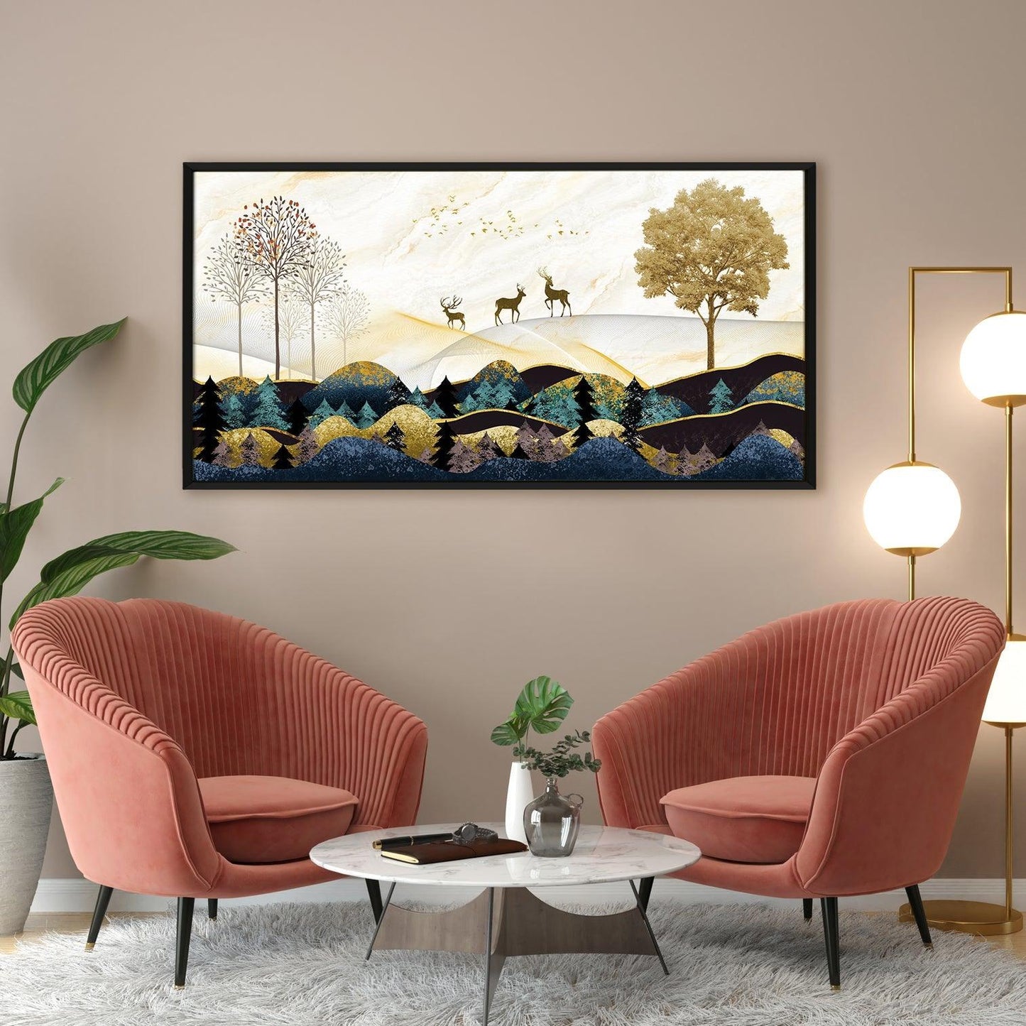 Amazing Wildlife Wall Art. Large Canvas Paintings. Framed Digital Reprints of Jungle, Wildlife, Animals and Birds 24 Inch x 48 Inch (WBWA17) - Khirki.in 