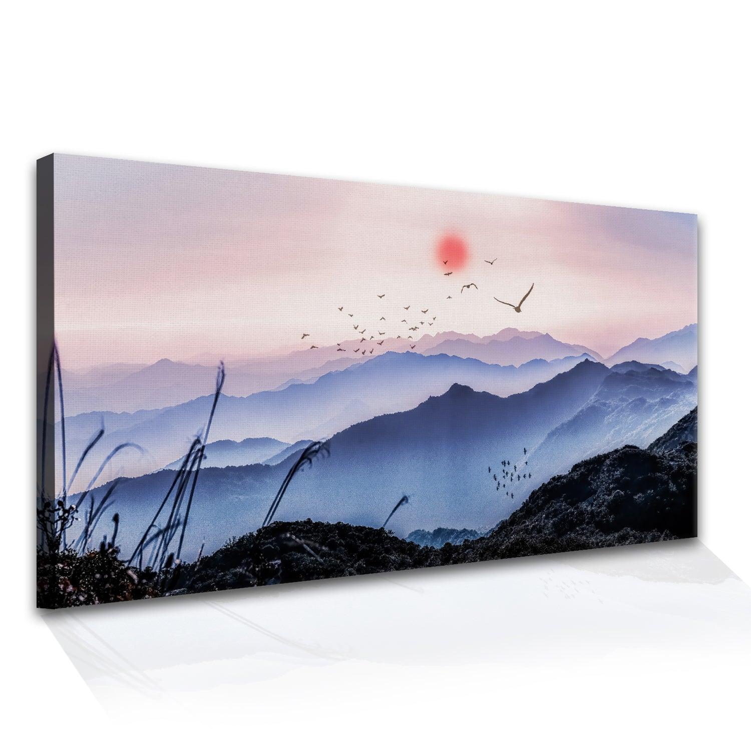 Landscapes Abstract Modern Art Large Canvas Paintings. Framed Digital Reprints of Famous and Vibrant Artwork (LDWA02) - Khirki.in 