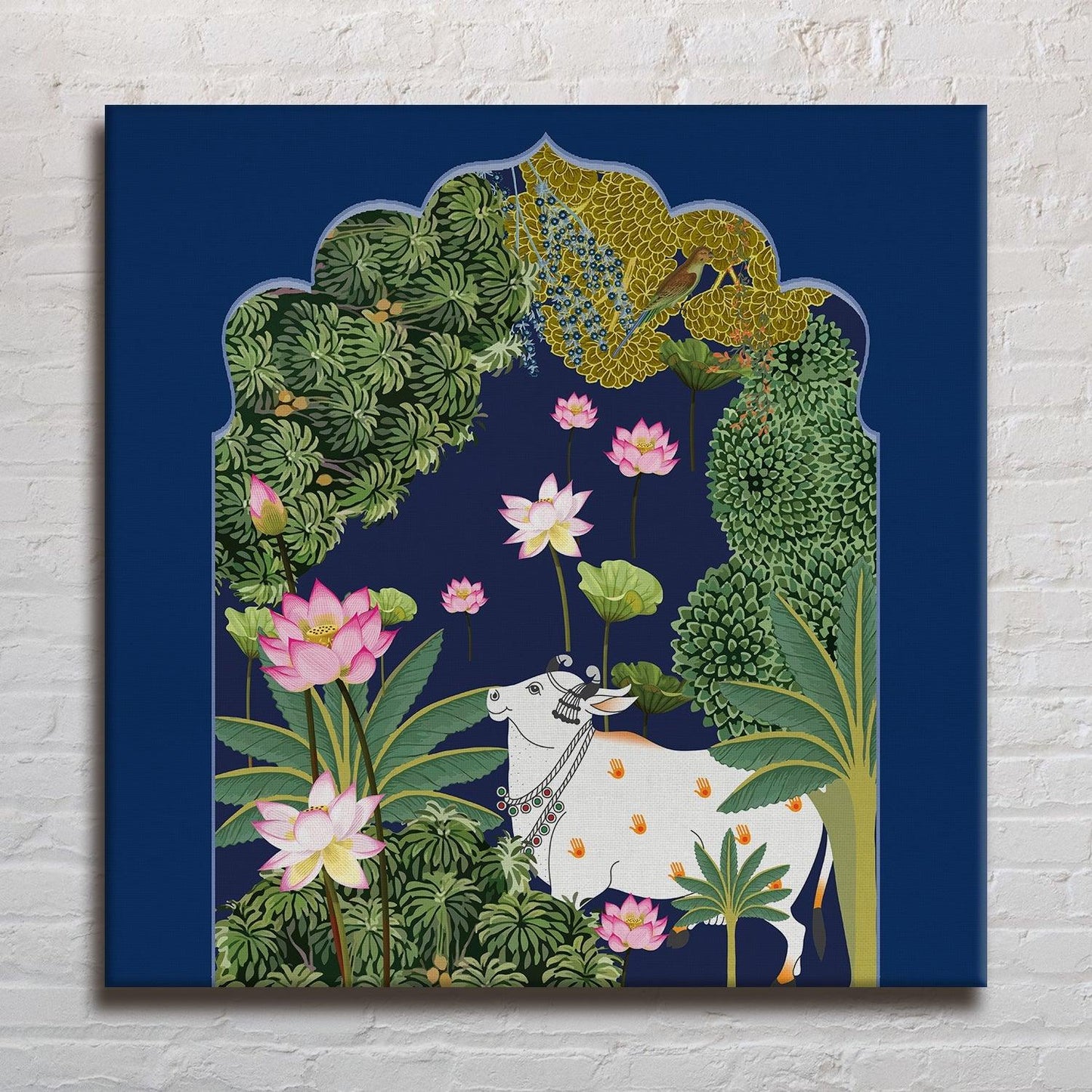 Indian Traditional Pichwai Canvas Painting For Home Decor (PWA05).