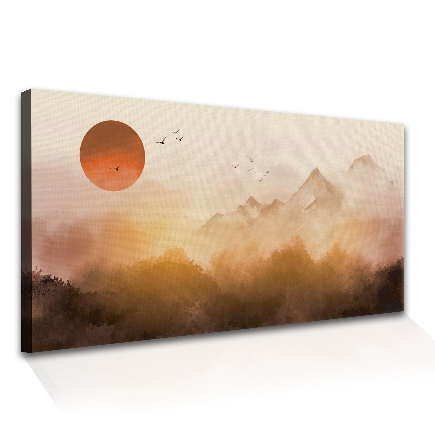 Mesmerising Landscapes Art Large Canvas Paintings. Framed Digital Reprints of Famous and Vibrant Artwork (LDWA12) - Khirki.in 