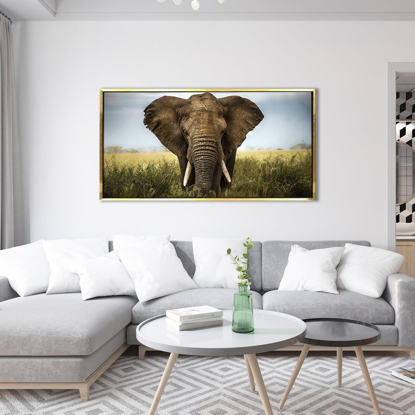 Amazing Wildlife Wall Art. Large Canvas Paintings. Framed Digital Reprints of Jungle, Wildlife, Animals and Birds 24 Inch x 48 Inch (WBWA24) - Khirki.in 