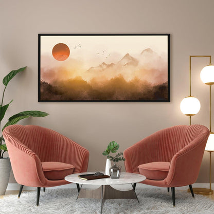Mesmerising Landscapes Art Large Canvas Paintings. Framed Digital Reprints of Famous and Vibrant Artwork (LDWA12) - Khirki.in 