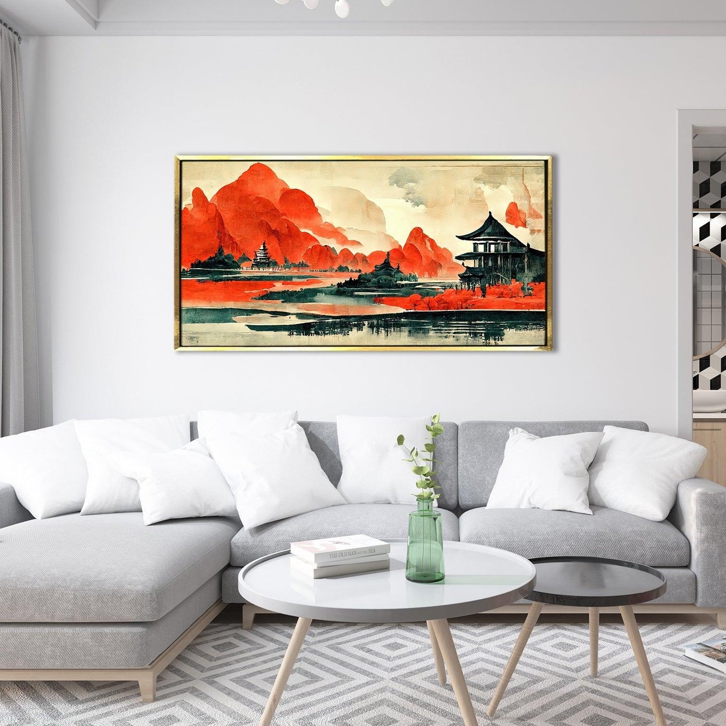 Mesmerising Landscapes Art Large Canvas Paintings. Framed Digital Reprints of Famous and Vibrant Artwork (LDWA10) - Khirki.in 
