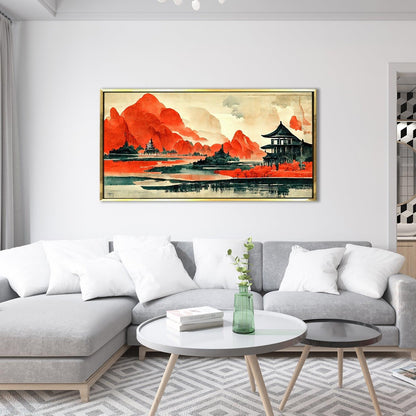 Mesmerising Landscapes Art Large Canvas Paintings. Framed Digital Reprints of Famous and Vibrant Artwork (LDWA10) - Khirki.in 