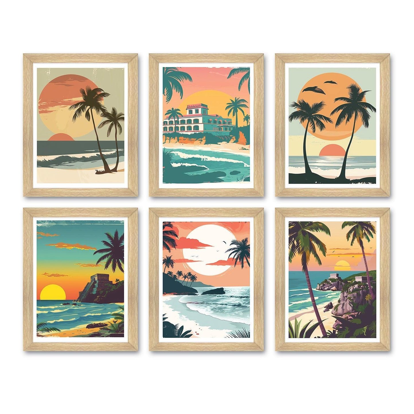 European Cafe & Travel Art Framed Poster Sets (ARTFM023) - Khirki.in 