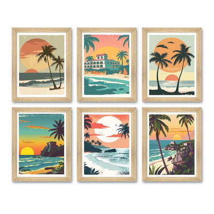 European Cafe & Travel Art Framed Poster Sets (ARTFM023) - Khirki.in 