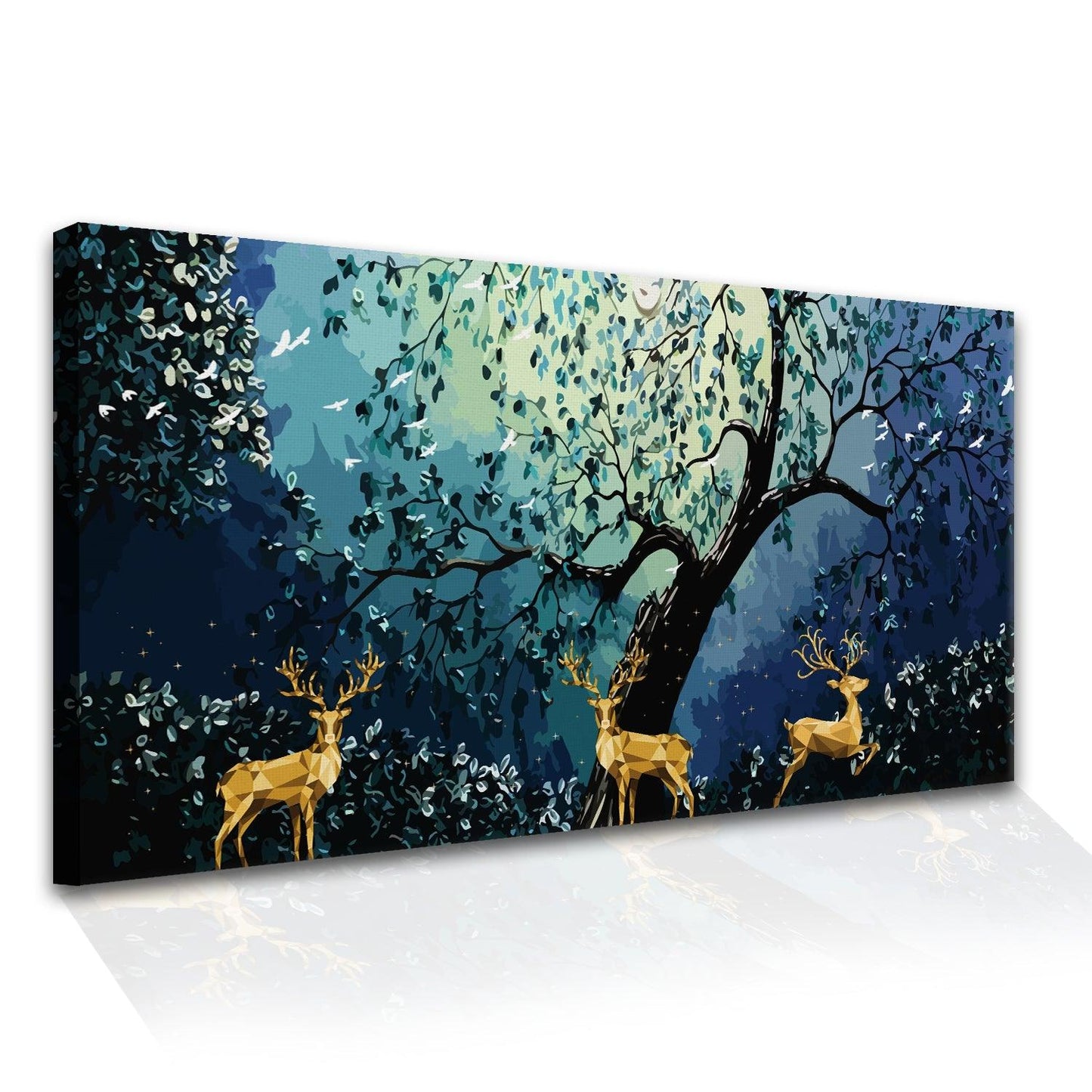 Amazing Wildlife Wall Art. Large Canvas Paintings. Framed Digital Reprints of Jungle, Wildlife, Animals and Birds 24 Inch x 48 Inch (WBWA10) - Khirki.in 