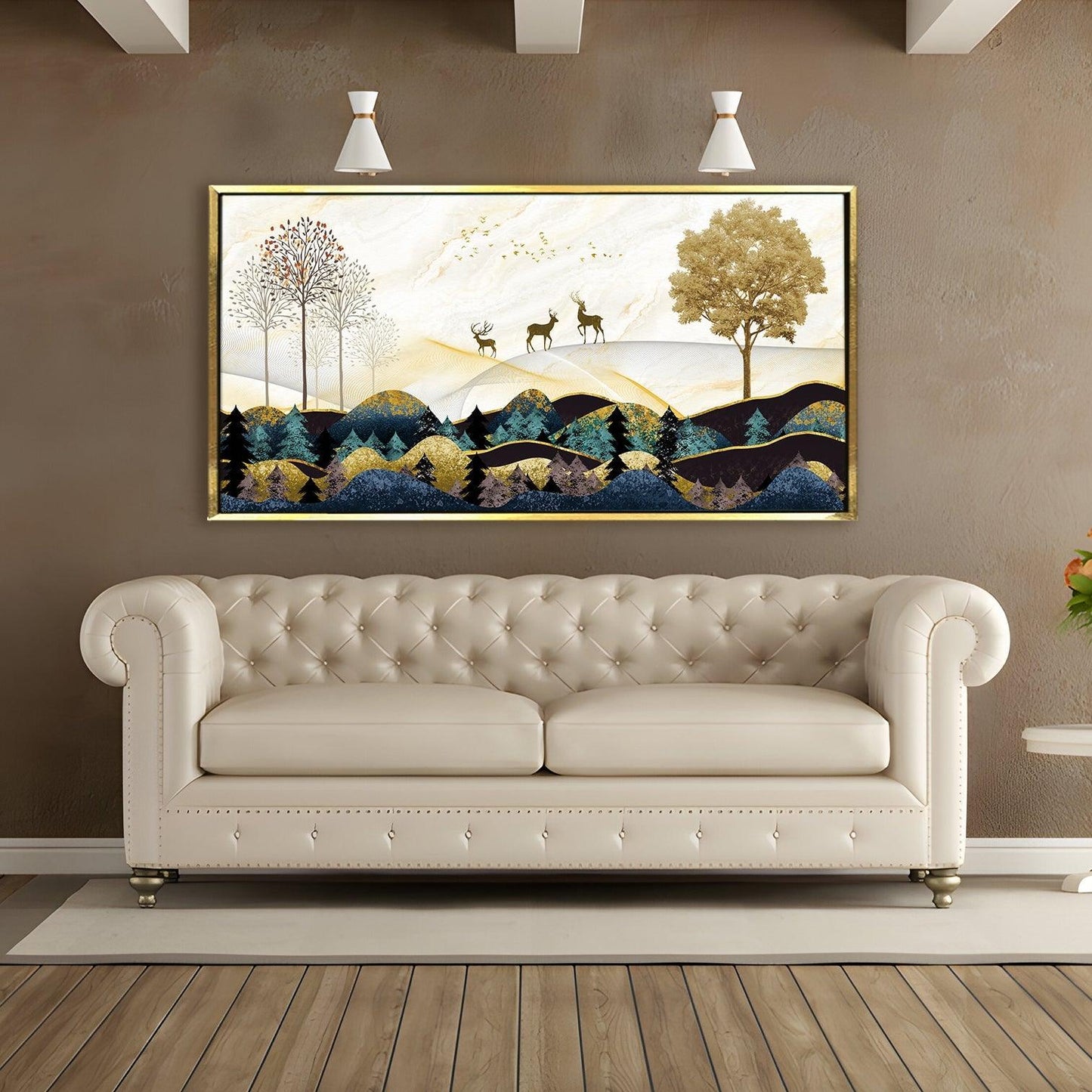 Amazing Wildlife Wall Art. Large Canvas Paintings. Framed Digital Reprints of Jungle, Wildlife, Animals and Birds 24 Inch x 48 Inch (WBWA17) - Khirki.in 