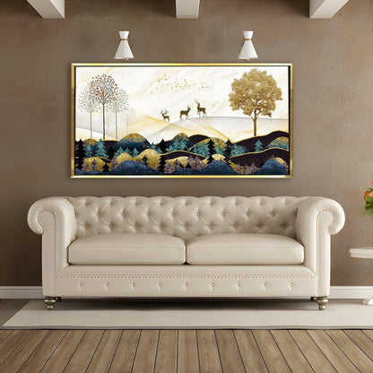 Amazing Wildlife Wall Art. Large Canvas Paintings. Framed Digital Reprints of Jungle, Wildlife, Animals and Birds 24 Inch x 48 Inch (WBWA17) - Khirki.in 