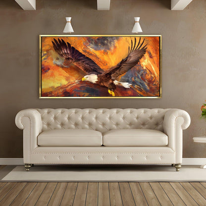 Amazing Wildlife Wall Art. Large Canvas Framed Digital Reprints of Jungle, Wildlife, Animals and Birds. Ready To Hang. Size:  24 Inch x 48 Inch (WBWA46) - Khirki.in 