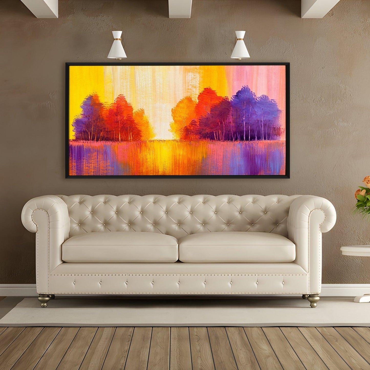 Mesmerising Landscapes Art Large Canvas Paintings. Framed Digital Reprints of Famous and Vibrant Artwork (LDWA08) - Khirki.in 