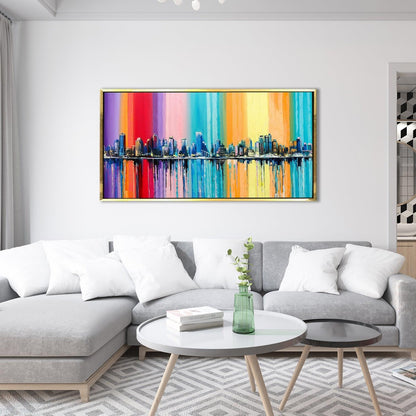 Landscapes Abstract Modern Art Large Canvas Paintings. Framed Digital Reprints of Famous and Vibrant Artwork (LDWA04) - Khirki.in 