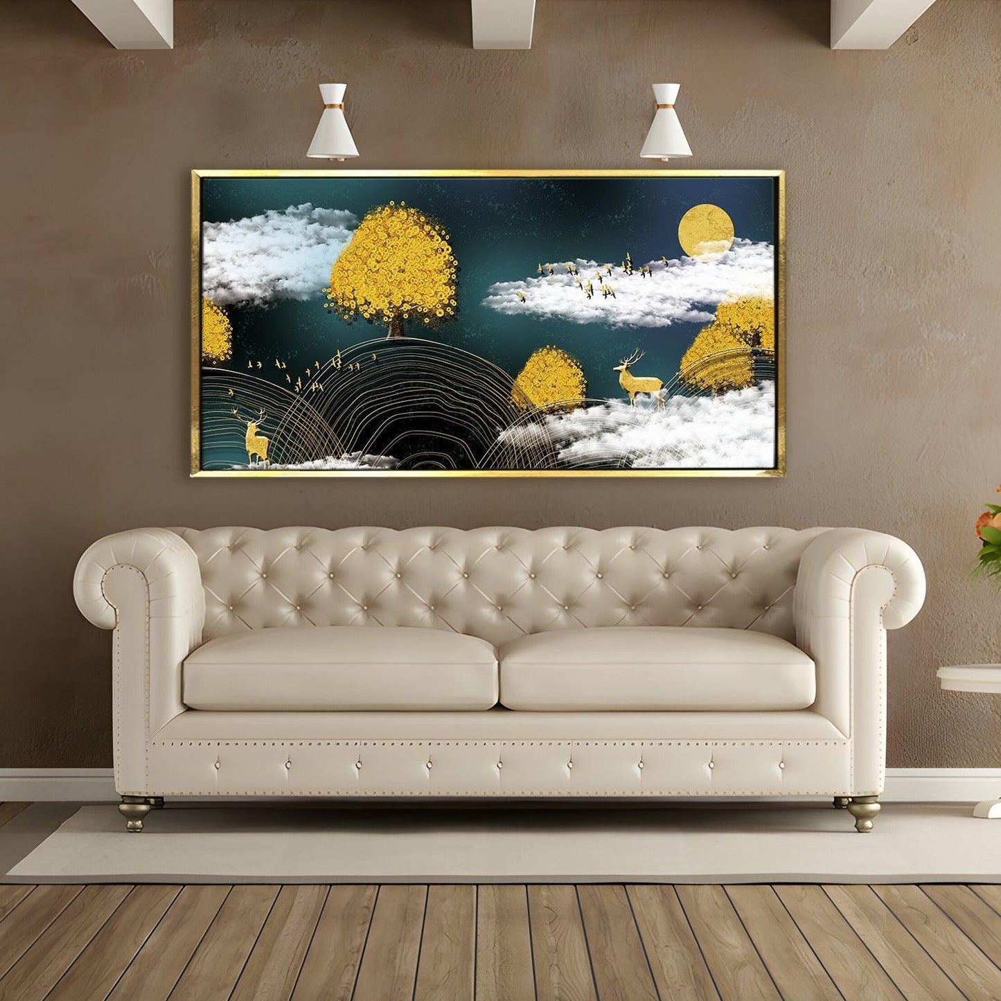 Amazing Wildlife Wall Art. Large Canvas Paintings. Framed Digital Reprints of Jungle, Wildlife, Animals and Birds 24 Inch x 48 Inch (WBWA12) - Khirki.in 