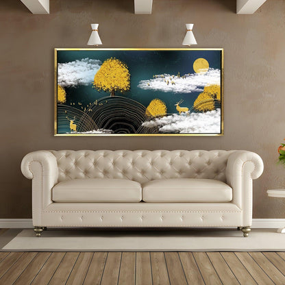 Amazing Wildlife Wall Art. Large Canvas Paintings. Framed Digital Reprints of Jungle, Wildlife, Animals and Birds 24 Inch x 48 Inch (WBWA12) - Khirki.in 