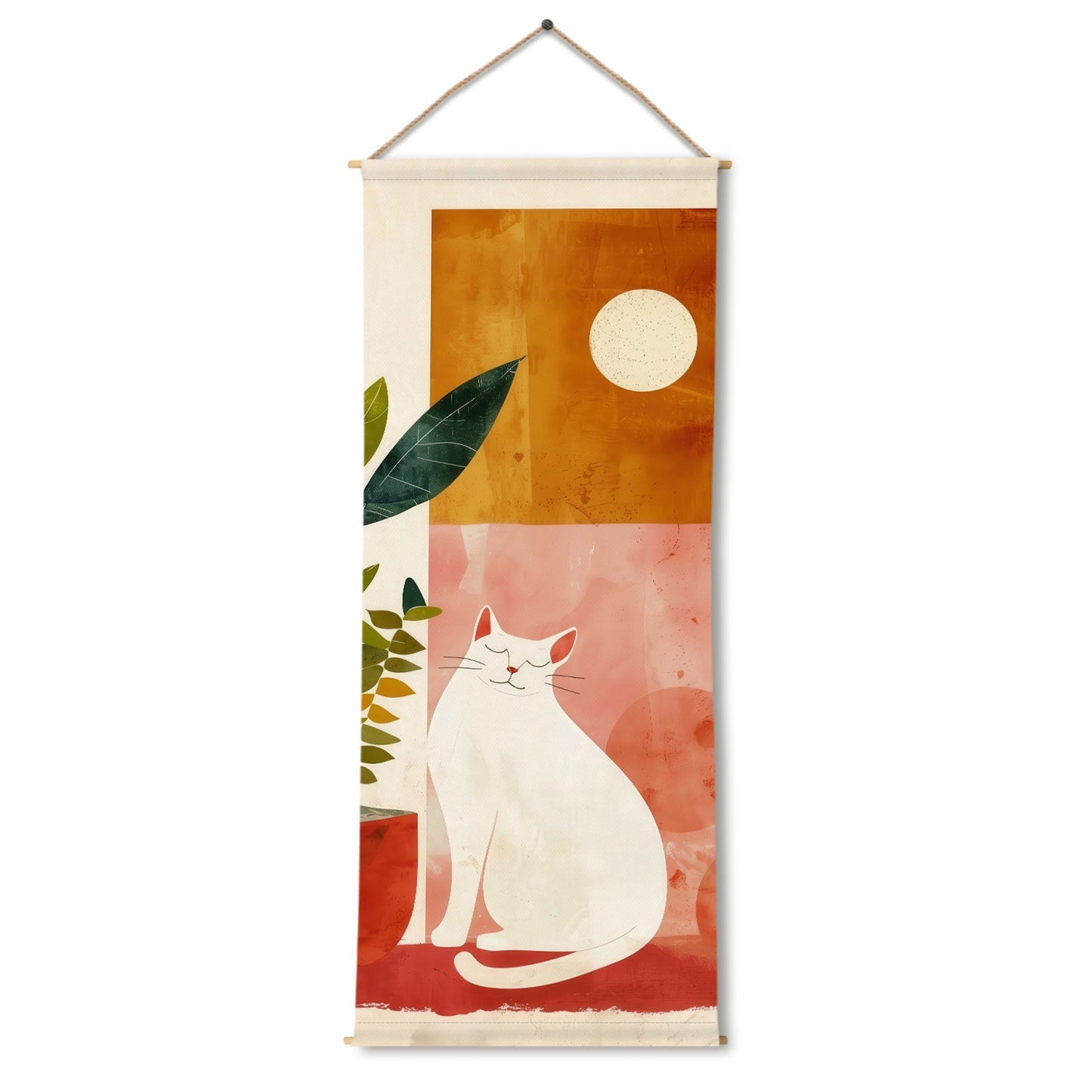 Large Wallpaper Style Wall Hanging Tapestry. Thick fabric, Ready to Hang Wall Décor. Size 24 In x 60 In. BOHOTPS003