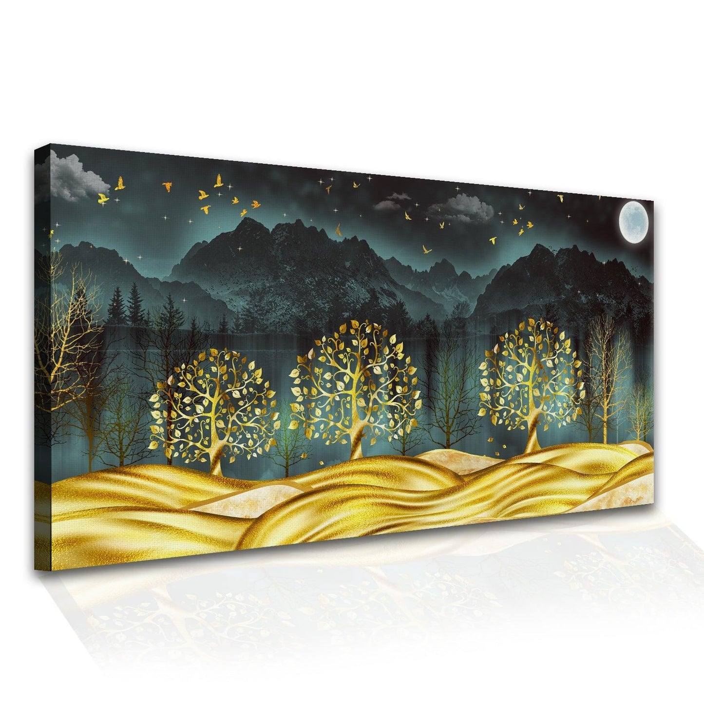 Amazing Wildlife Wall Art. Large Canvas Paintings. Framed Digital Reprints of Jungle, Wildlife, Animals and Birds 24 Inch x 48 Inch (WBWA18) - Khirki.in 