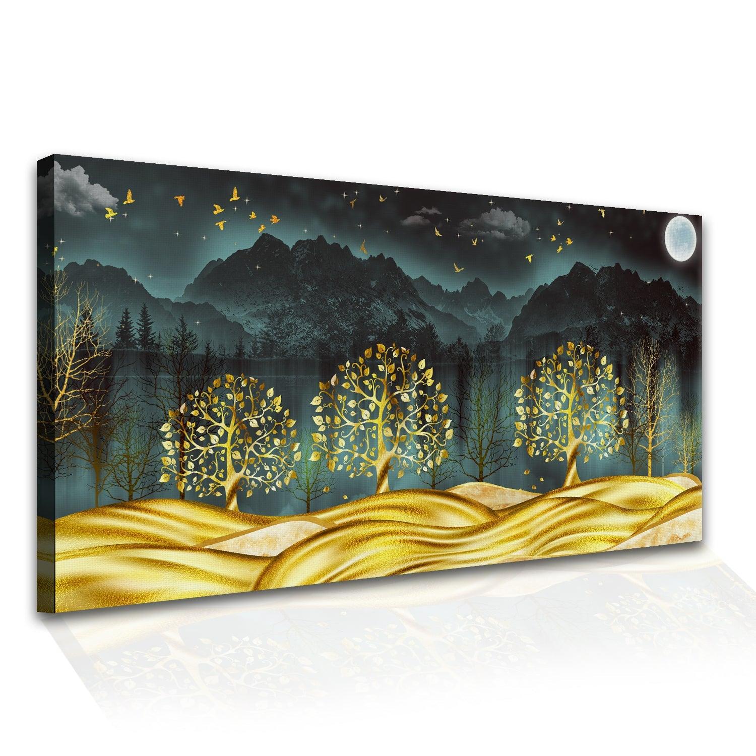 Amazing Wildlife Wall Art. Large Canvas Paintings. Framed Digital Reprints of Jungle, Wildlife, Animals and Birds 24 Inch x 48 Inch (WBWA18) - Khirki.in 